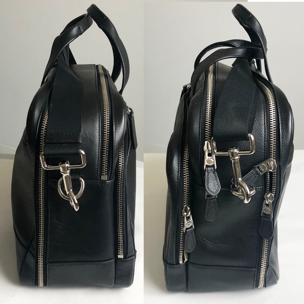 Coach Bag Hamilton Commuter Bag Messenger Brief Black Leather Style #F72224 NWOT - Picture 5 of 11